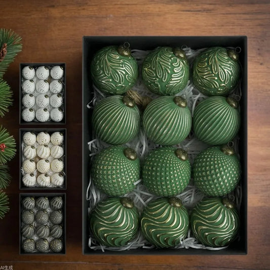 Set of vintage Christmas baubles