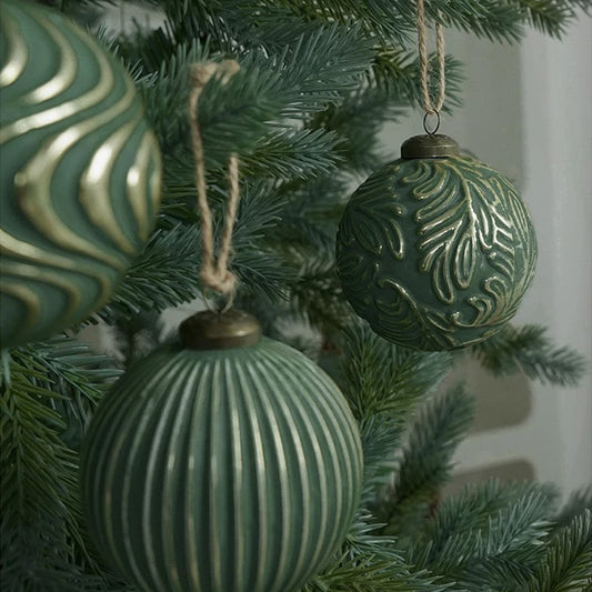 Set of vintage Christmas baubles