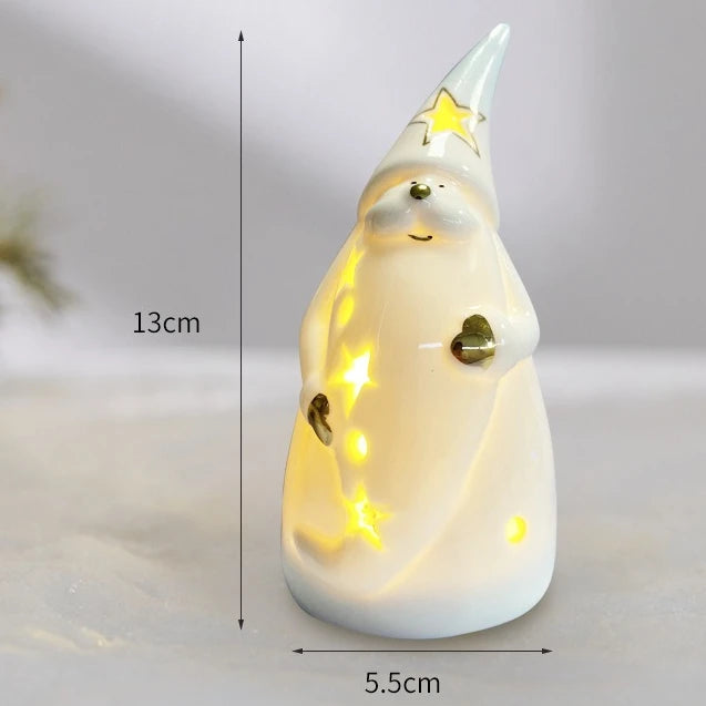 Ceramic LED Christmas pieces, create your festive village.